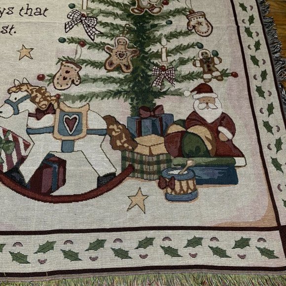 Tache Home Blanket Fashions Merry Christmas Tree Morning Tapestry Throw blanket - Picture 3 of 7